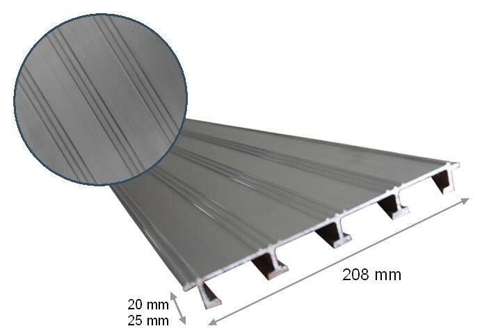 Profil tôle pleine nervurée aluminium