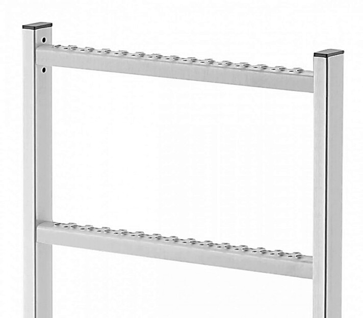 Echelons acier perforés antidérapant pour crinoline