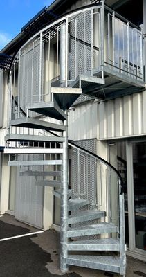 Escalier palier hélicoidal D1800 galvanisé kit complet