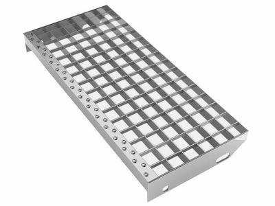 Marche antidérapante INOX 304 caillebotis Pressé 30x30