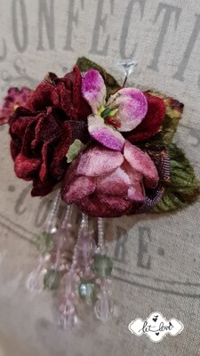 Brooch Velvet Roses