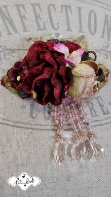Brooch Velvet Roses