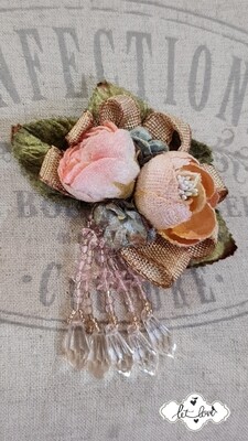 Brooch Velvet Roses SML