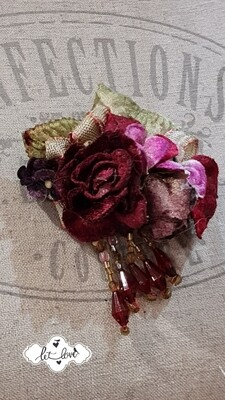 Brooch Velvet Roses