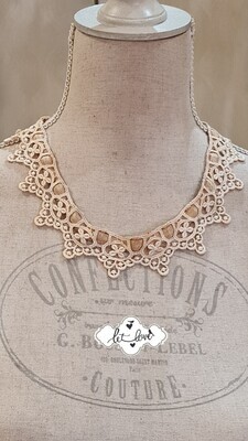 Vintage Lace &amp; Rose Neckpiece/Brooch