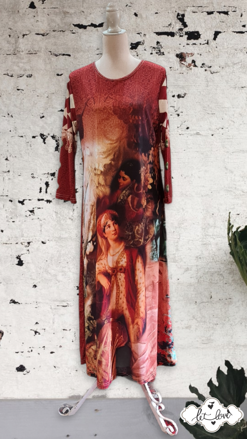Ankle Length Dress with Sleeves