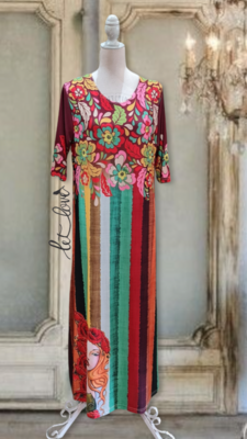 Ankle Length Dress with Sleeves