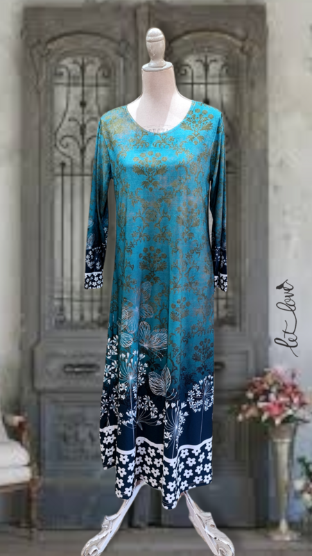 Ankle Length Dress with Sleeves