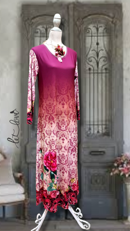 Ankle Length Dress with Sleeves
