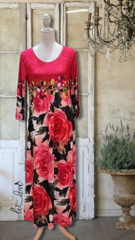 Ankle Length Dress with Sleeves