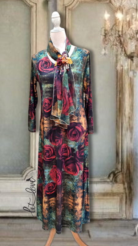 Ankle Length Dress with Sleeves