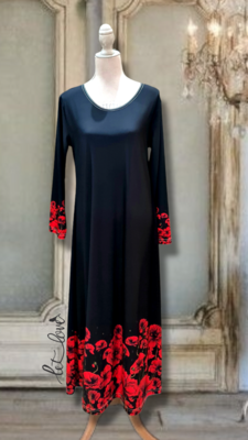 Ankle Length Dress with Sleeves