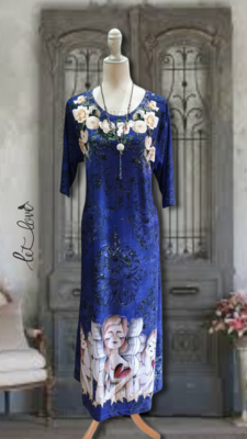 Ankle Length Dress with Sleeves