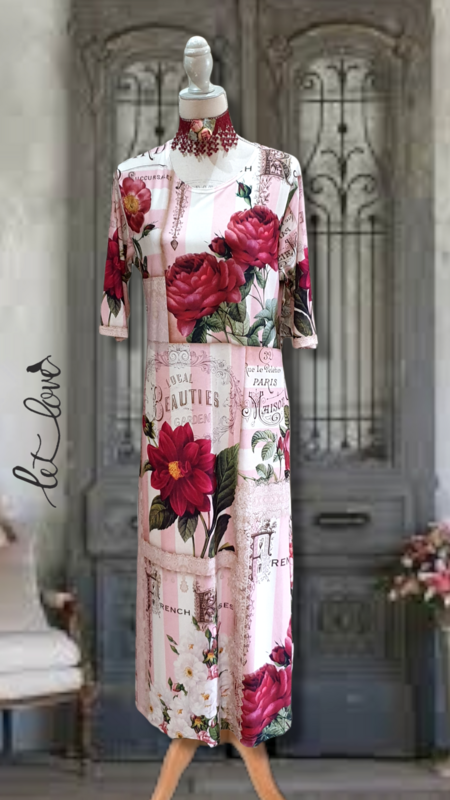 Ankle Length Dress with Sleeves