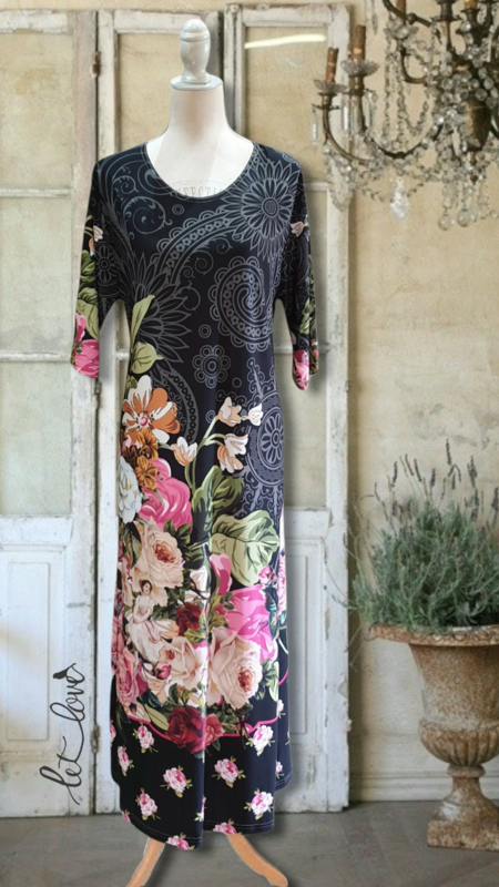 Ankle Length Dress with Sleeves