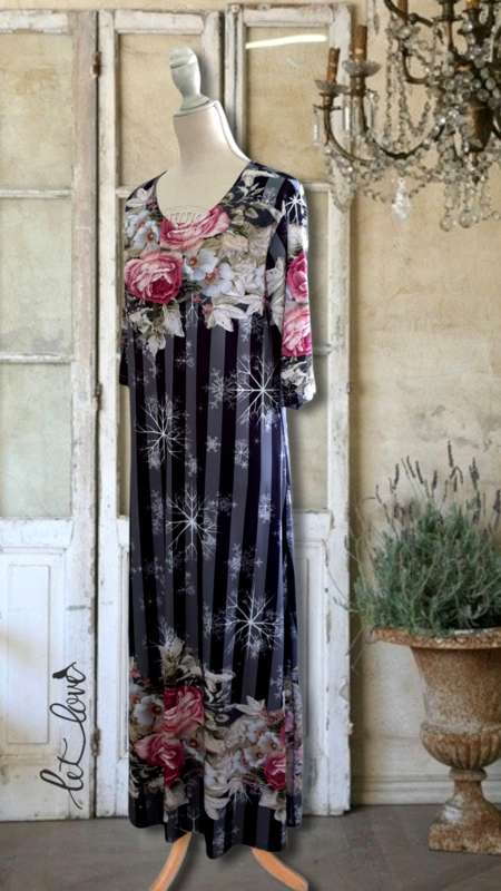 Ankle Length Dress with Sleeves