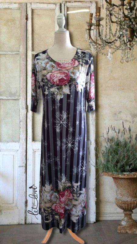 Ankle Length Dress with Sleeves