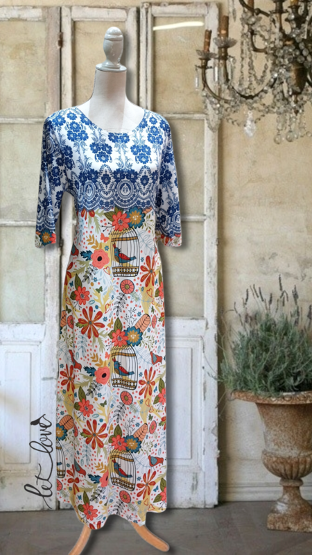 Ankle Length Dress with Sleeves