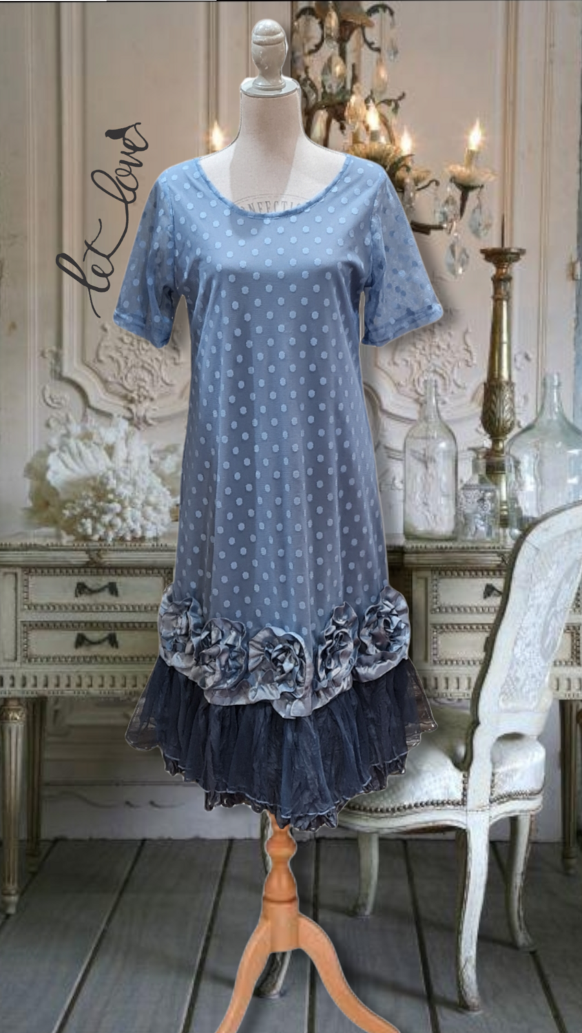 Vintage Polkadot Dress - Sleeves