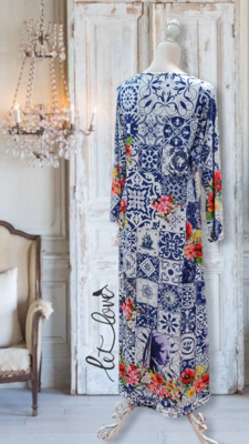 Ankle Length Dress with Sleeves