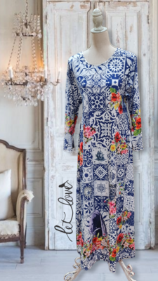 Ankle Length Dress with Sleeves