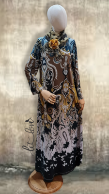 Ankle Length Dress with Sleeves