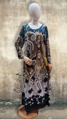 Ankle Length Dress with Sleeves