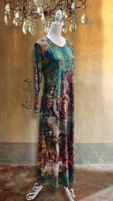 Ankle Length Dress with Sleeves
