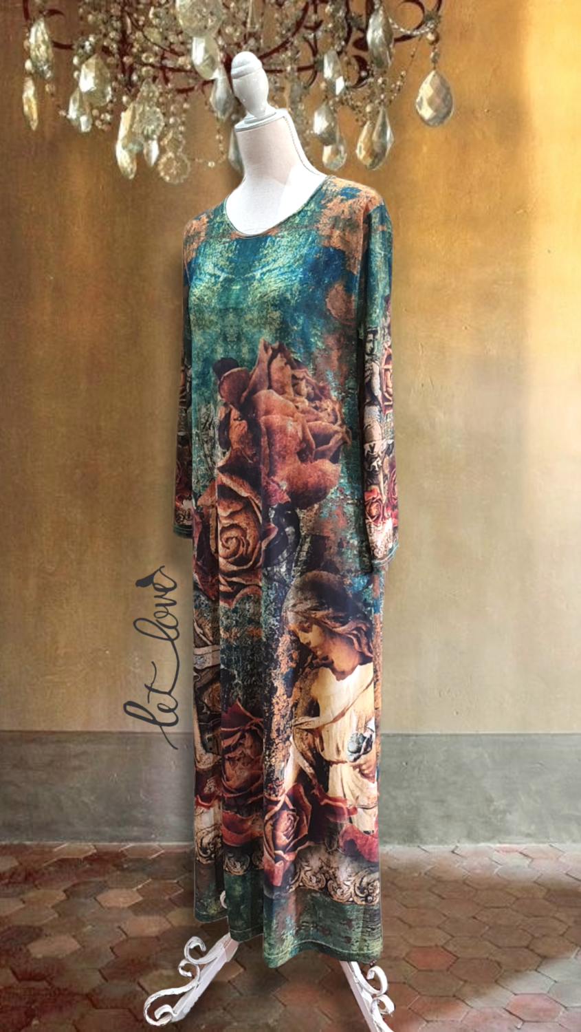 Ankle Length Dress with Sleeves