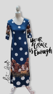 Ankle Length Dress with Sleeves