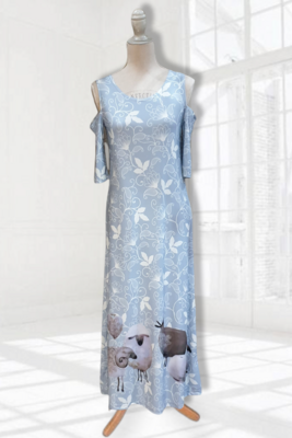 Ankle Length Dress with Sleeves