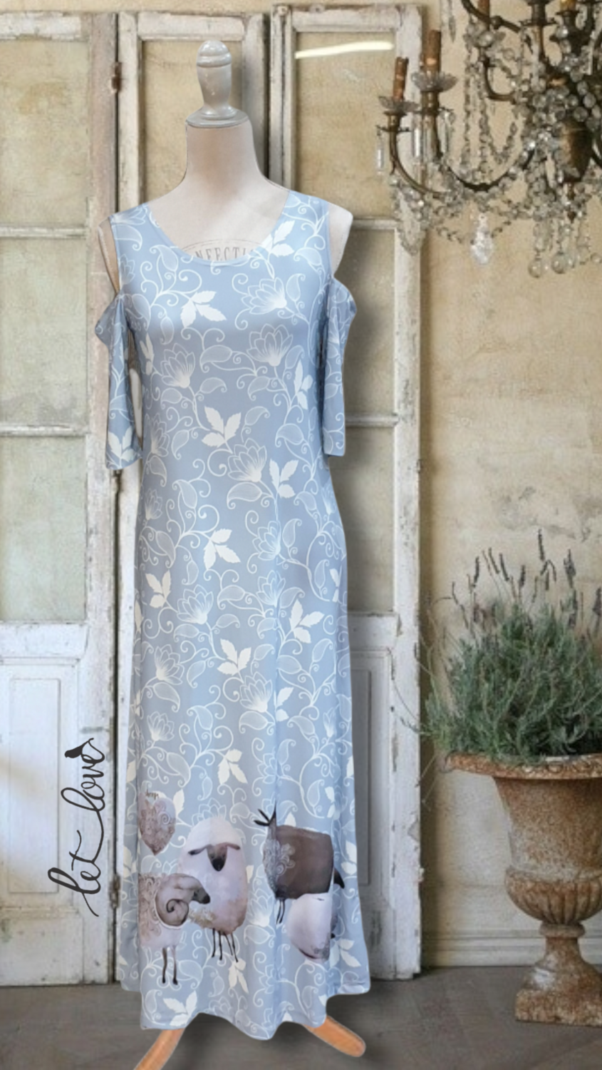 Ankle Length Dress with Sleeves
