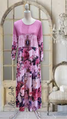 Ankle Length Dress with Sleeves