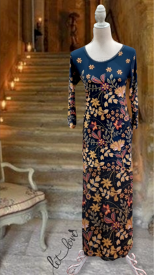 Ankle Length Dress with Sleeves