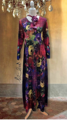 Ankle Length Dress with Sleeves