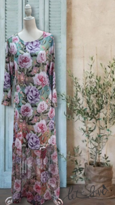Ruffled Chiffon Hemline Dress
