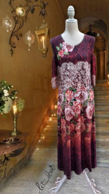 Ankle Length Dress with Sleeves