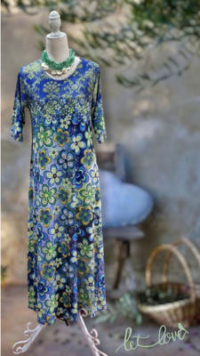 Ankle Length Dress with Sleeves