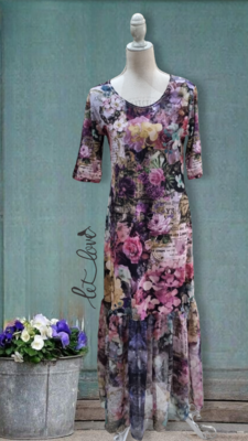 Ruffled Hem Ankle Length Dress