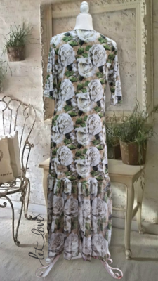 Ruffled Chiffon Hemline Dress