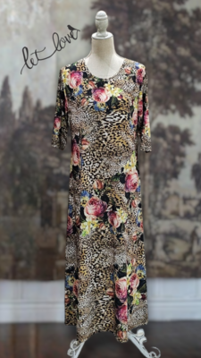 Ankle Length Dress with Sleeves