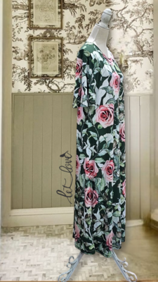Ankle Length Dress with Sleeves