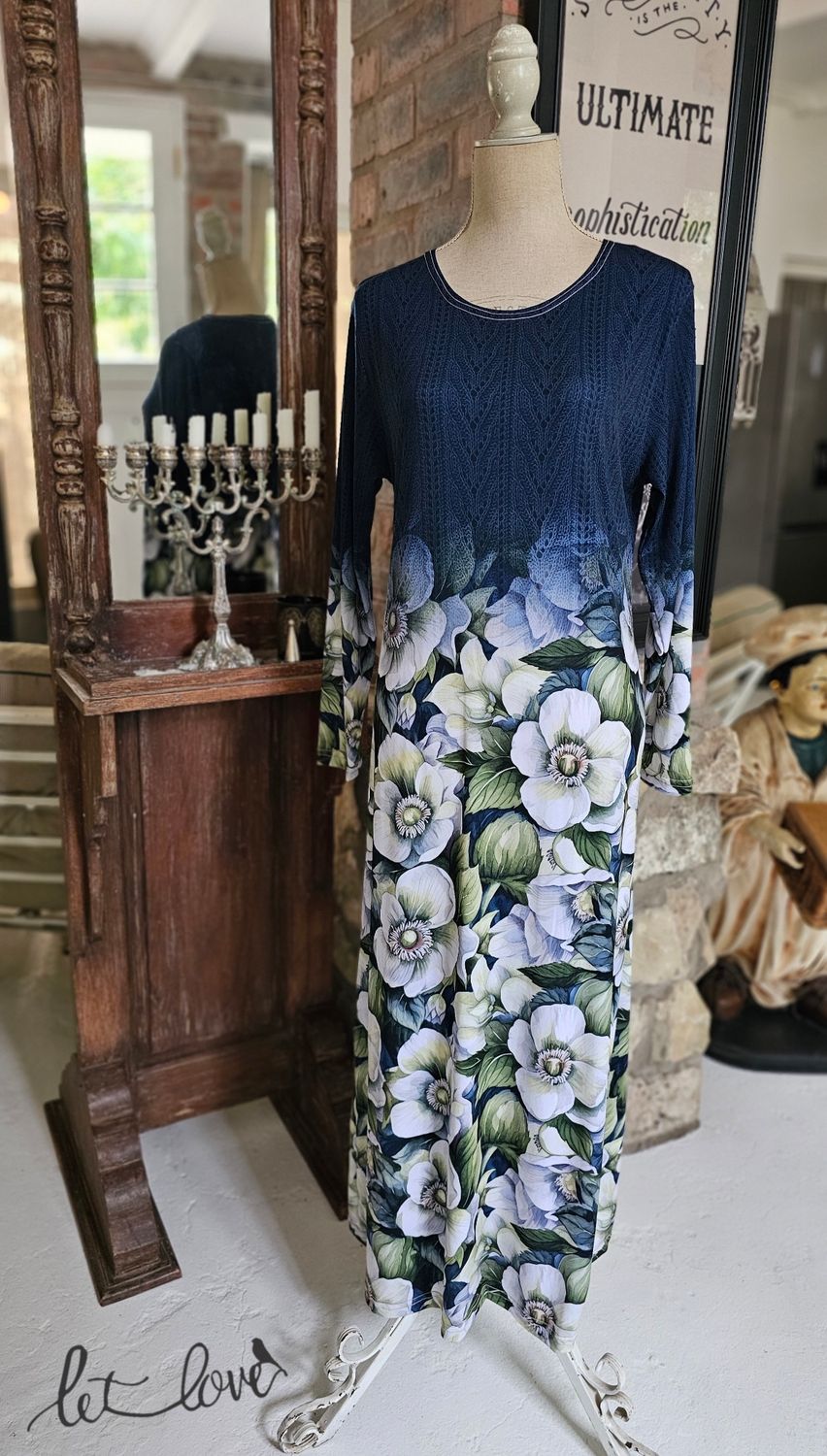 Ankle Length Dress with Sleeves