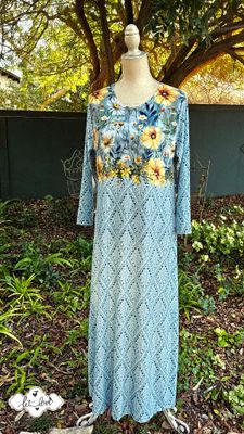 Ankle Length Dress with Sleeves