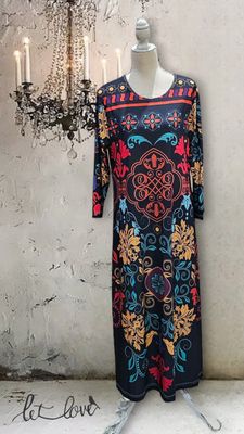 Ankle Length Dress with Sleeves