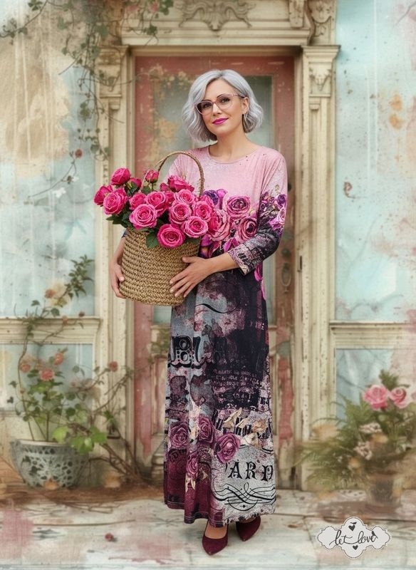 Ankle Length Dress with Sleeves
