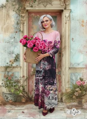 Ankle Length Dress with Sleeves