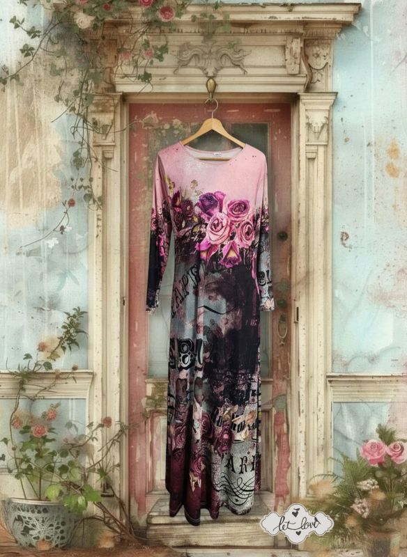 Ankle Length Dress with Sleeves