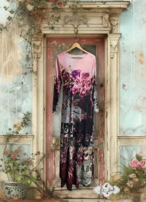 Ankle Length Dress with Sleeves
