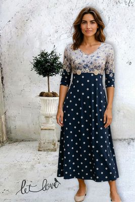 Ankle Length Dress with Sleeves